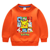 Children Pokemon Pikachu Hoodie Brushed Hoody Thickened Thermal Cotton