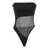 Music Festivals Rave Outfits Girls Tops Summer Women's Clothing Stitching Sexy Slim Fit Women
