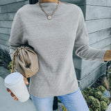 Women's Fall Outfits Sweater Women's Autumn Winter Sexy Long Sleeve Solid Color Top