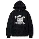 Stranger Things Hoodie Floral Print Long Sleeve Pullover Fleece Hoodie Loose Sportswear Autumn and Winter