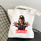 Stranger Things Hellfire Club Handbag Stranger Things Printed Canvas Bag Personalized Creative One Shoulder Student Shopping Bag