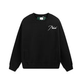 Rhude Hoodie Splicing Embroidered Crew Neck Sweater for Men and Women