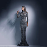 Olivia Wilde Dress Bronzing Long Sleeve Slim Sexy Dress Evening Dress