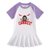 Fgteev Summer Cartoon Half Sleeve Girl Dress