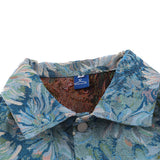 Paisley Denim Jacket Autumn Vintage Flower Oil Painting Jacket Men's Loose Casual