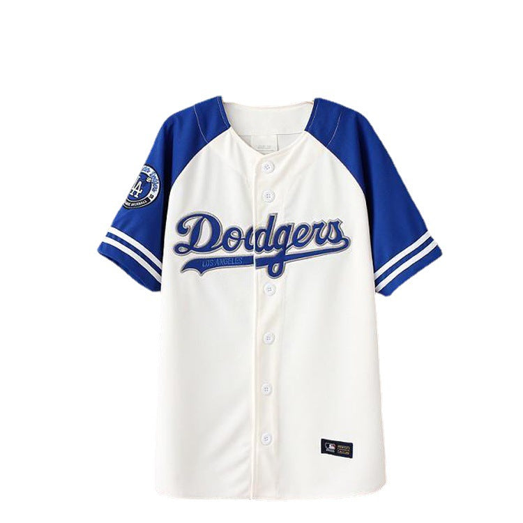 Baggy Baseball Jersey Embroidered Baseball Sports Short Sleeve Baseball Clothing