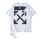 Summer off Ow Back Printed Short Sleeve T-shirt t shirt