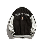 Vintage Letterman Jacket Autumn Color Matching Printed Baseball Uniform
