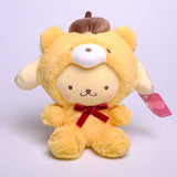 My Melody Plush Cartoon Transformation Bear Melody Cinnamoroll Babycinnamoroll Pom Pom Purin Cute Sitting Posture Plush Toy Doll Kulomi