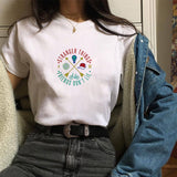 Stranger Things T Shirt Printed Polyester Crew Neck Women's T-shirt