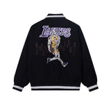 Varsity Jacket Vintage Green Varsity Jackets Fall Winter Men's Baseball Uniform Vintage Embroidery Couple Coat