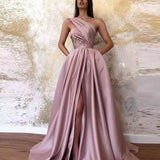 Olivia Wilde Dress Sexy Slit Sloping Shoulder Dress Evening Gown