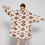 Hoodies Blankets Home Casual Wear Hooded Lazy Blanket Lamb Flannel Double Layer