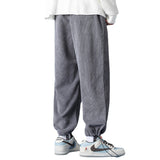 Mens Corduroy Pants Ankle Banded Pants Sweatpants Men's Spring and Autumn Loose Casual Harem Pants