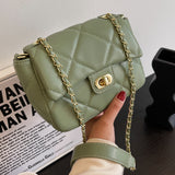 Sling Bags Diamond Plaid Women's All-Match Messenger Bag Chain Shoulder Bag