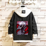 Comic Denim Jacket Men and Women Fashion Fall Winter Cowboy Sweater Coat Top