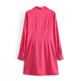 Women Fall Chest Lace-Up Dress Sexy Skirt E