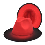 Mens Kentucky Derby Hats Color Matching Gradient Color Fedora Hat Women's Outdoor Sun Hat