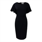 Nina Parker plus Size Dresses Summer Ruffle Sleeve Tight Bandage plus Size Dress