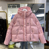 Women Winter Coats Puffer Jacket Down Coat Down Jacket Women's Short Glossy Wash-Free White Duck Down Winter Clothes