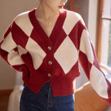 Preppy Aesthetic Sweater Spring Knitted Sweater Short Vintage
