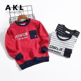 Children Boy Hoodie Spring Boys Long Sleeve Striped Terry