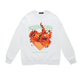 Mens Fall Outfits Sweater Men and Women Hiphop High Street Couple Retro Portrait