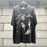 Saint Michael T Shirt Love Satan Limited Vintage Distressed Short Sleeve T-shirt