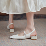 Flat Dress Sandals Summer Low Heel Square Toe Casual Sandals for Women