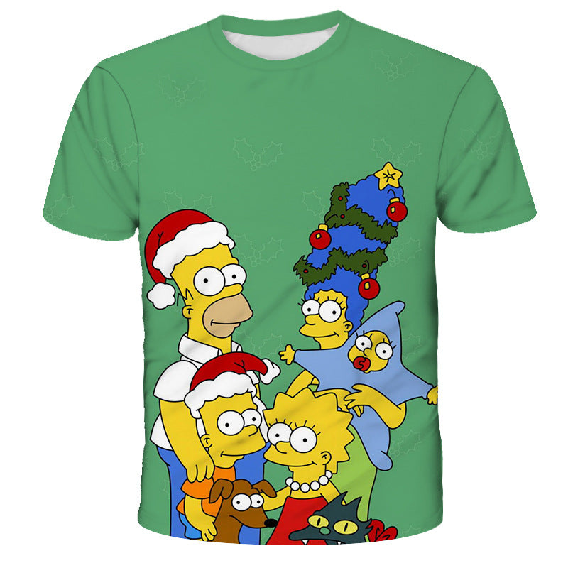Homer Simpson Shirt Summer Print Short-Sleeved Casual T-shirt