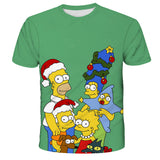 Homer Simpson Shirt Summer Print Short-Sleeved Casual T-shirt