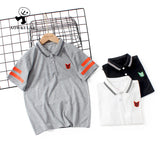 Children T Shrits Summer Boys' Lapel Short Cotton Short Sleeve