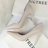 Nude Heels for Wedding High Heels Spring Girl Black Work Shoes