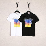 WGM Closing Shark Graffiti Dusk Printed Men's and Women's Short-Sleeved T-shirt