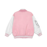 Baby Blue Varsity Jacket Loose Casual Fashion For Men And Women