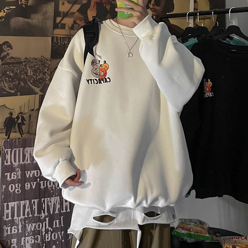 Men Sweatshirts Autumn Sweater Men's Loose Casual Boys Set