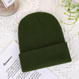 Men Winter Hats Solid Color Women's Autumn and Winter Hat