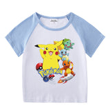 Children Pokemon Pikachu T Shirt Short Sleeve T-shirt Cotton Leisure Sports