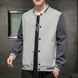 Blue Varsity Jacket Autumn Baseball Uniform Men's Jacket Baseball Collar Stitching Pilot Jacket Men's Spring and Autumn Top Clothes