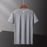 Sweat Wicking Shirt Sports T-shirt Fitness Solid Color Top Summer