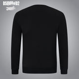 Dsq2 Hoodie DSQ Lian D2 Half Piece Leaf Printed Sweater Trendy Men's Autumn and Winter