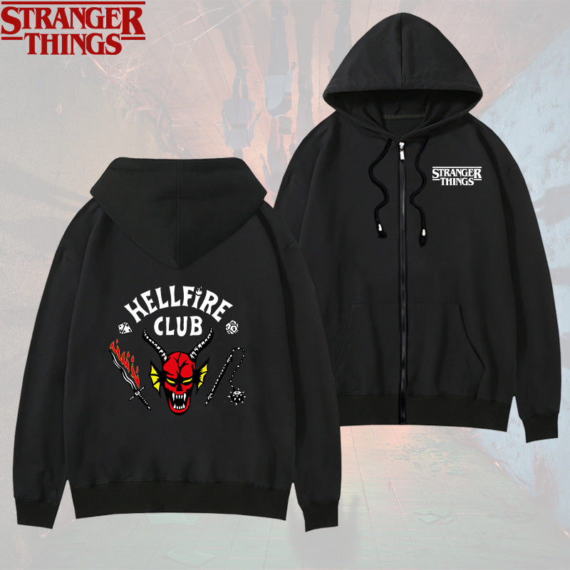 Stranger Things Hellfire Club Hoodie Hoodie Coat