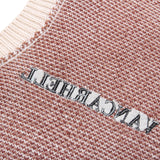 Men Sweater Vest Love Jacquard Sweater Vest Men's BF Idle Style Loose V-neck Sleeveless Sweater Vest