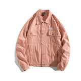 Yellow Varsity Jacket Autumn Jacket Men's Youth Light Clothing Outdoor Style Lapel Multi-Pocket Jacket