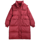 Women Winter Coats Puffer Jacket Down Coat Fall/Winter New Hooded Loose White Duck Down Jacket