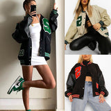 Baggy Jacket Women's Baseball Uniforms Coat Casual Hip Hop Autumn and Winter