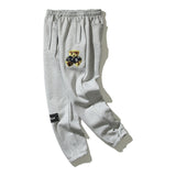 Kanye West Sunday Service Pant Autumn and Winter Embroidery Cartoon Bear Leisure Sports Fleece-Lined