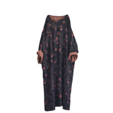 Emery Rose Dresses Loose Frog Buckle Robe Super Loose Floral Dress
