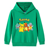 Children Pokemon Pikachu Hoodie Cotton Hooded Sweater Neutral Spring and Autumn