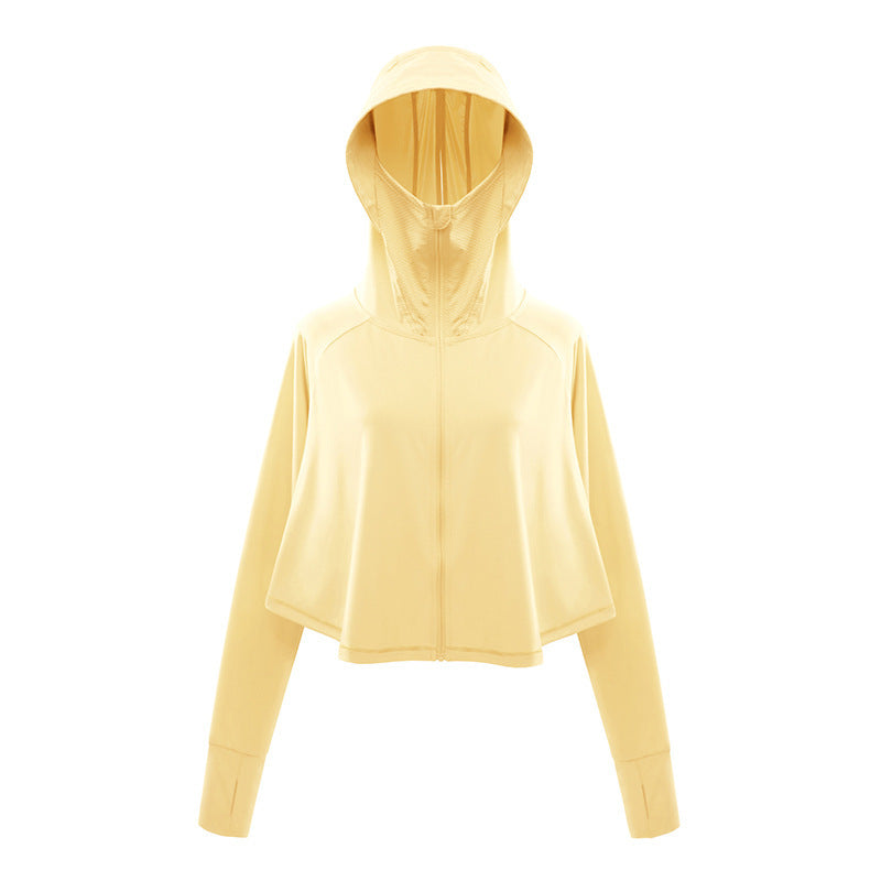 Sun Resistant Clothes Sun Protection Clothing Ice-Sensitive Breathable UV Face Cover Hair Hole Sun-Protective Clothing